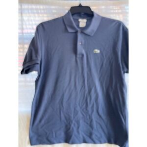 Lacoste Men's Blue Short Sleeve Classic Fit Polo Shirt Size 7 Made in France